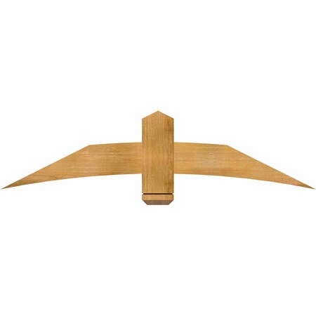 Ekena Millwork Bellingham Rough Sawn Timber Gable Bracket, Western Red Cedar, 60"W x 15"H x 2"D x 6"F, 6/12 Pitch GBW060X15X0206BEL00RWR